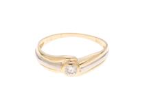 JEWELRY　ノンブランドジュエリー　貴金属・宝石　リング　K18イエローゴールド/プラチナ900　ダイヤモンド約0.15ct　約1.9g　約11号　2145000232353　【205】