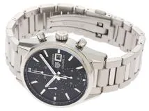 TAG HEUER　タグホイヤー　カレラ　キャリバー16　CBK211　腕時計　クロノグラフ　ステンレススチール　自動巻き　ブラック文字盤　メンズ　2145000233367　【205】