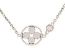 LOUIS VUITTON　ルイヴィトン　モノグラムイディール　ネックレス　K18ホワイトゴールド　ダイヤモンド　4.6ｇ　【436】　2145000235781