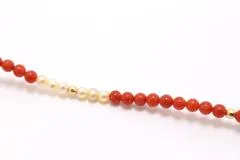 JEWELRY ノンブランドジュエリー ネックレス K18 ゴールド コーラル 珊瑚 パール 真珠 【460】2145000240006