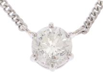 JEWELRY　ジュエリー　ネックレス　プラチナ850　ダイヤモンド1.03カラット　重量4.7ｇ【472】HG