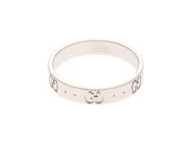 GUCCI　グッチ　アイコンリング　K18ホワイトゴールド　約18号【430】2145000243496