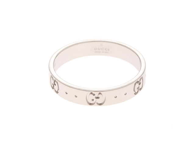 GUCCI　グッチ　アイコンリング　K18ホワイトゴールド　約18号【430】2145000243496