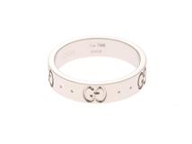 GUCCI　グッチ　アイコンリング　K18ホワイトゴールド　刻印サイズ7号　約3.3g【430】2145000243502