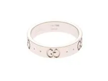 GUCCI　グッチ　アイコンリング　K18ホワイトゴールド　刻印サイズ7号　約3.3g【430】2145000243502