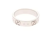 GUCCI　グッチ　アイコンリング　K18ホワイトゴールド　刻印サイズ7号　約3.3g【430】2145000243502