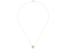 JEWELRY　ノンブランドジュエリー　ネックレス　K18イエローゴールド　エメラルド　ダイヤモンド0.32ct　約2.8g　2145000244202【207】