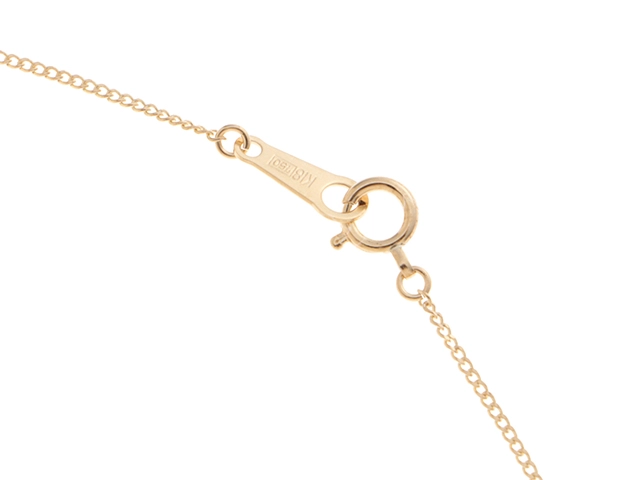 JEWELRY ノンブランドジュエリー ネックレス K18イエローゴールド エメラルド ダイヤモンド0.32ct 約2.8g 2145000244202【432】