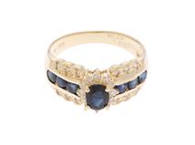 JEWELRY ノンブランドジュエリー リング 11.5号 K18ゴールド/スピネル0.57/0.56/ダイヤモンド0.24ct 重さ約4.2g【472】YN
