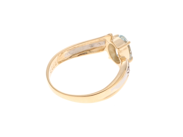 JEWELRY ノンブランドジュエリー リング 指輪 K18 ゴールド PT900 プラチナ アクアマリン 0.65ct ダイヤモンド 0.023ct 12号 【460】2145000245117
