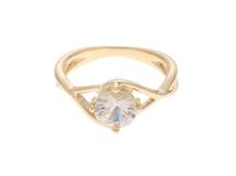 JEWELRY　ジュエリー　リング　指輪　K14イエローゴールド　ホワイトサファイア1.00ct　約3.2g　#9.5号【207】2145000245360