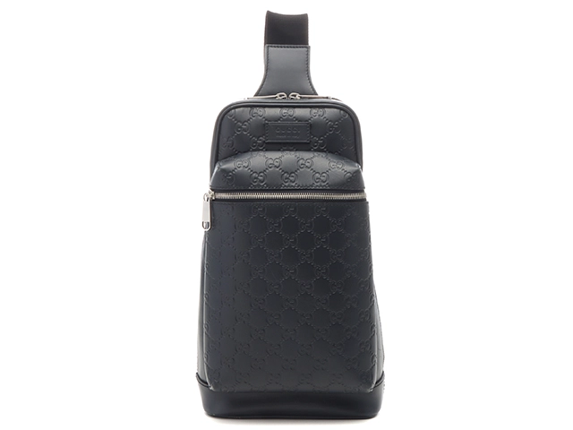 GUCCI グッチ 450970 グッチシマ　日本限定　クロスボディバッグ　ネイビー　レザー　2145000245711【208】