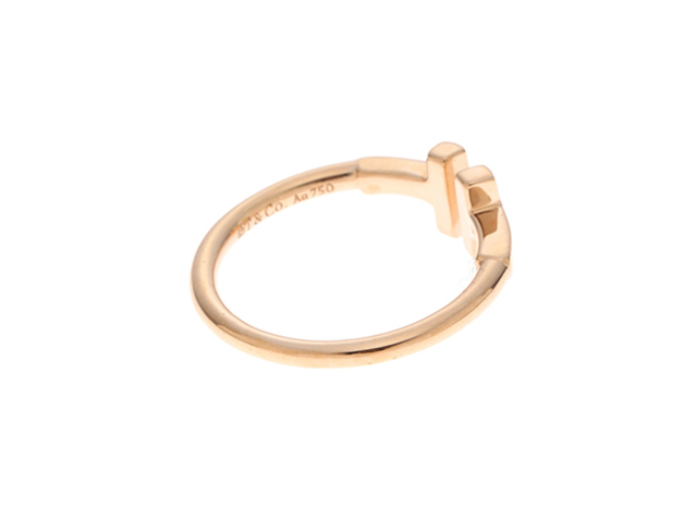 Tiffany & Co. ティファニー　K18 ワイヤーリング TIFFANY＆CO ティファニー Tワイヤー リング K18ピンクゴールド