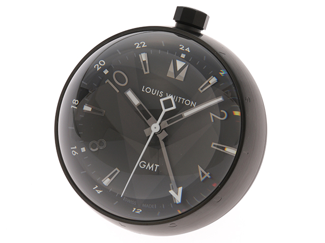 ルイヴィトン タンブール GMT テーブルクロック 置き時計 ブラック 
