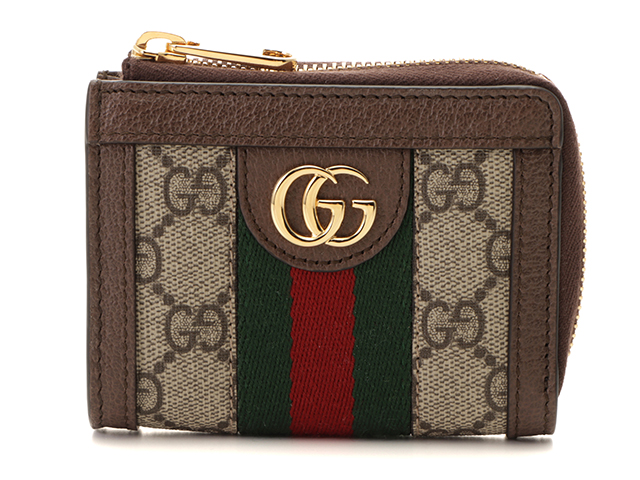 GUCCI オフィディア ジップアラウンドウォレット ブラウン PVC 644333