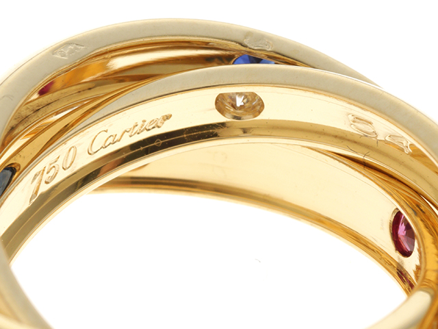 カルティエリング・指輪 コンステレーション ダイヤモンドリング 3連  K18 イエローゴールド YG ゴールド金 40802064130