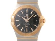 OMEGA オメガ 腕時計 コンステレーション35ｍｍ 123.20.35.20.01.001 ブラック文字盤 K18レッドゴールド/スティール 自動巻き【472】SJ