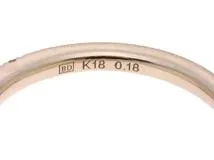 KASHIKEY　カシケイ　ラインリング　K18　ブラウンダイヤモンド　D0.18ct　11号　約2.5g【430】2146000321849