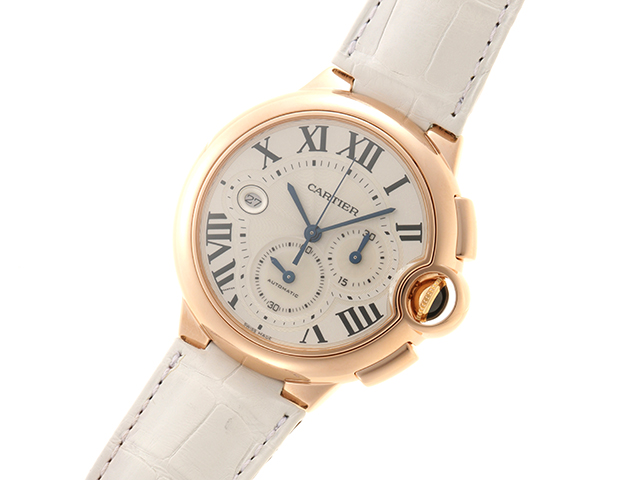 カルティエ CARTIER W6920078 バロンブルーLM デイト クロノグラフ 自動巻き メンズ _756003