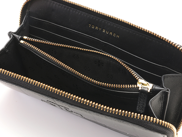 TORY BURCH トリーバーチ ラウンドファスナー長財布 ブラック