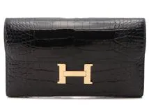 HERMES エルメス 財布 コンスタンスロング ブラック(ノワール ...