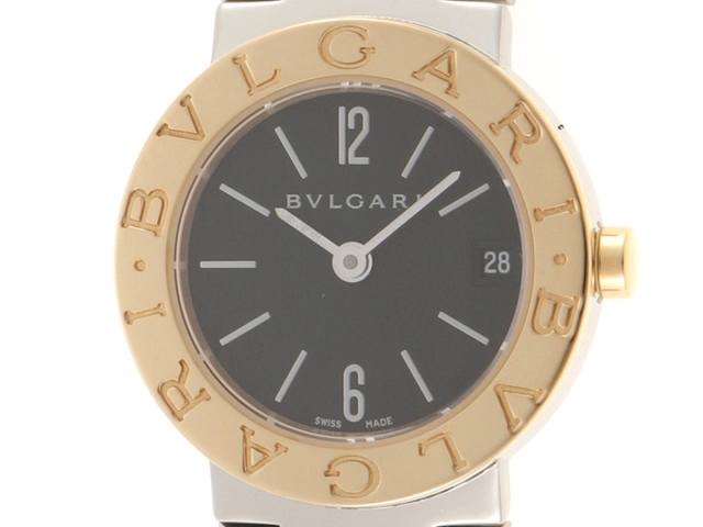 BVLGARI ブルガリ ブルガリ ブルガリ BB23SG ブラック文字盤 イエローゴールド/ステンレス YG/SS レディース クォーツ  2146000331473【432】 の購入なら「質」の大黒屋（公式）