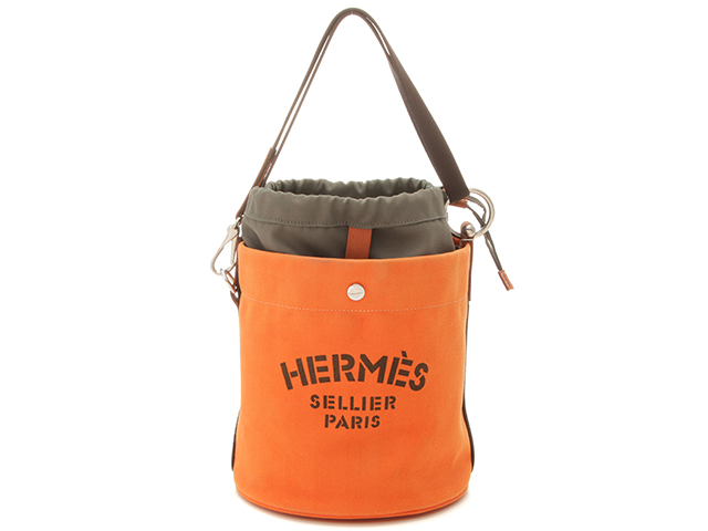 HERMES エルメス サックドパンサージュ キャンバス カーフ Ｐ 