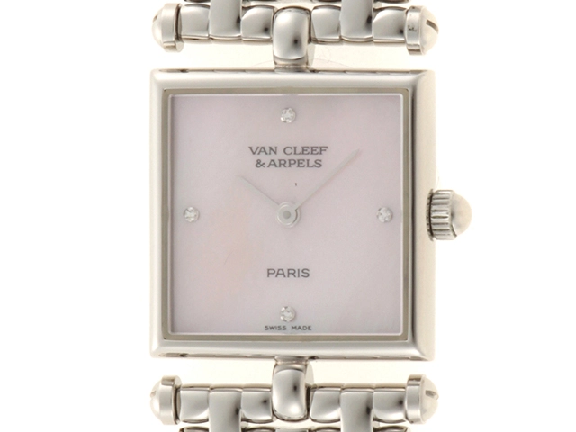 Van Cleef & Arpels クラッシックスクエア クオーツ シェル文字盤 4PD 522642【430】2146000334610  の購入なら「質」の大黒屋（公式）