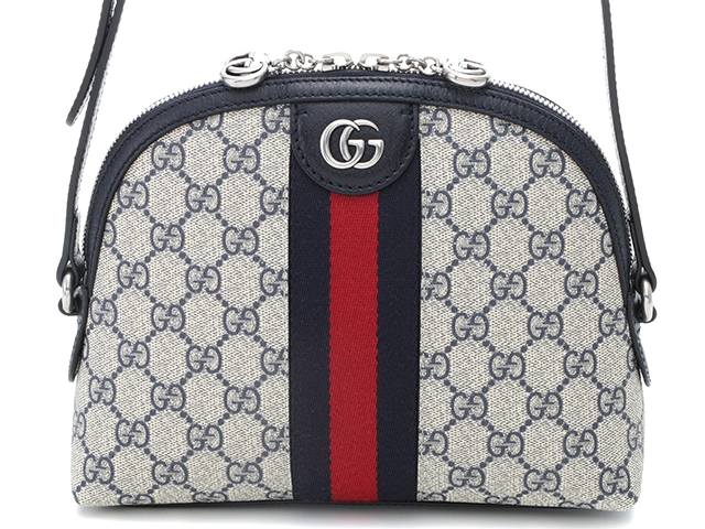 GUCCI グッチ オフィディア 499621 GGスモール グレー/ネイビー PVC/カーフ の購入なら「質」の大黒屋（公式）