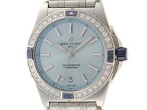 BREITLING ブライトリング  腕時計 スーパークロノマット A17356531C1A1 ダイヤベゼル自動巻き メンズ アイスブルー文字盤 ステンレス【472】HU