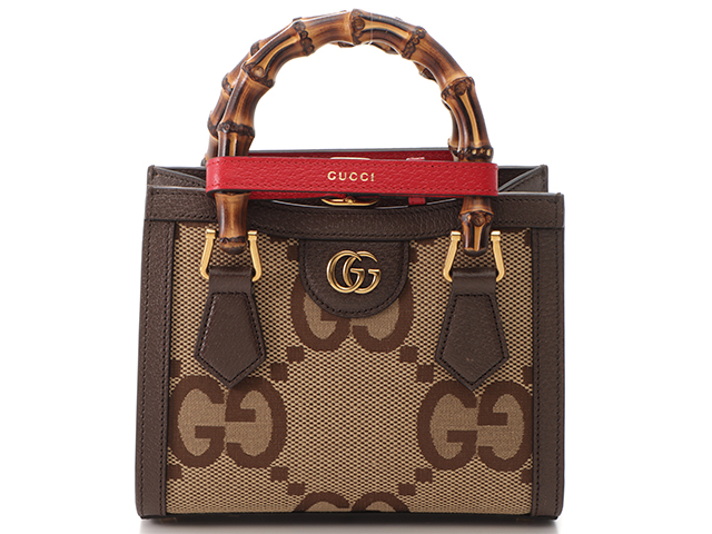 GUCCI グッチ ダイアナ ジャンボGG ミニトートバッグ ブラウン