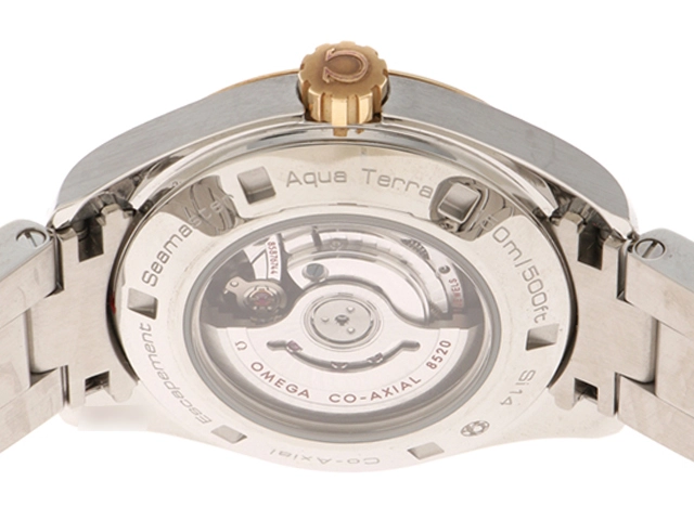 OMEGA オメガ シーマスター アクアテラ 150M 231.20.34.20.01.004 ブラック文字盤 K18イエローゴールド/ステンレス 自動巻き【472】HK