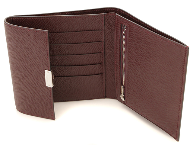 HERMES エルメス クリック12 ヴォーエプソン ボルドー/SV金具 二 HERMES エルメス クリック12 ヴォーエプソン ボルドー/SV金具 二