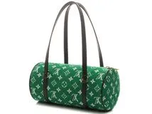 Louis Vuitton　ルイ･ヴィトン　ハンドバック　モノグラムジャカードベルベット 　パピヨン26 　グリーン M46206【472】AH