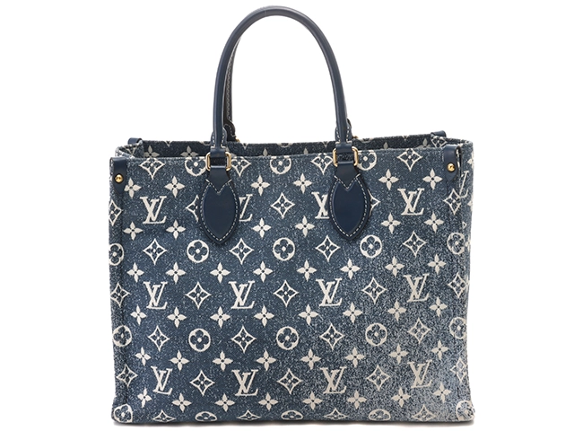 LOUIS VUITTON ルイヴィトン オンザゴーMM モノグラム・ジャガード・デニム ブルー M59608 トートバッグ  2146000360435 【432】 の購入なら「質」の大黒屋（公式）