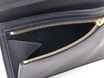 HERMES　エルメス　小物　二つ折り財布　ベアンコンパクト　ブルーニュイ・GP金具　オーストリッチ　C刻印・2018年頃製造　【472】HA