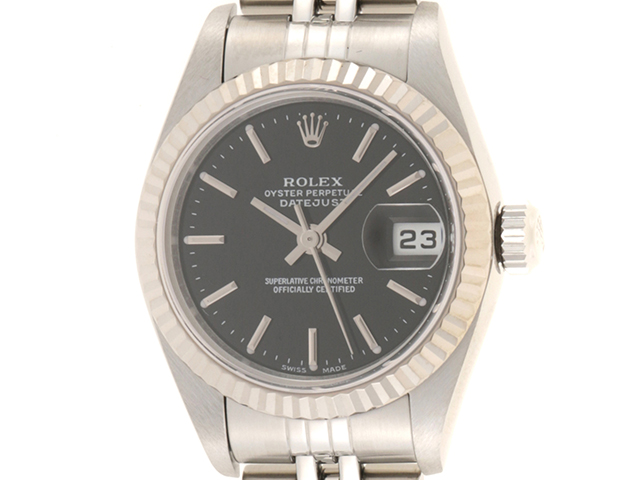 ROLEX ロレックス デイトジャスト 79174 ブラック バー