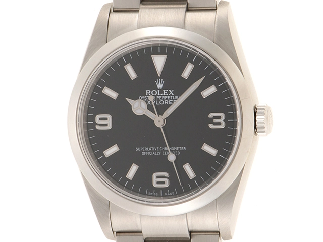 ロレックス ROLEX 114270 Z番(2006年頃製造) ブラック メンズ 腕時計