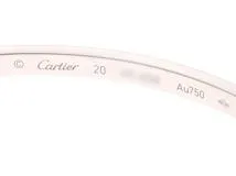 Cartier　カルティエ　ラブブレスレットハーフ　SM　K18ホワイトゴールド　ダイヤモンド6P　約22.8g　20号　B6047700　2146000370878　【205】