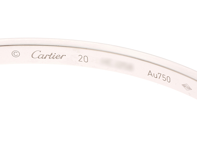Cartier カルティエ ラブブレスレットハーフ SM K18ホワイトゴールド ダイヤモンド6P 約22.8g 20号 B6047700  2146000370878 【205】 の購入なら「質」の大黒屋（公式）