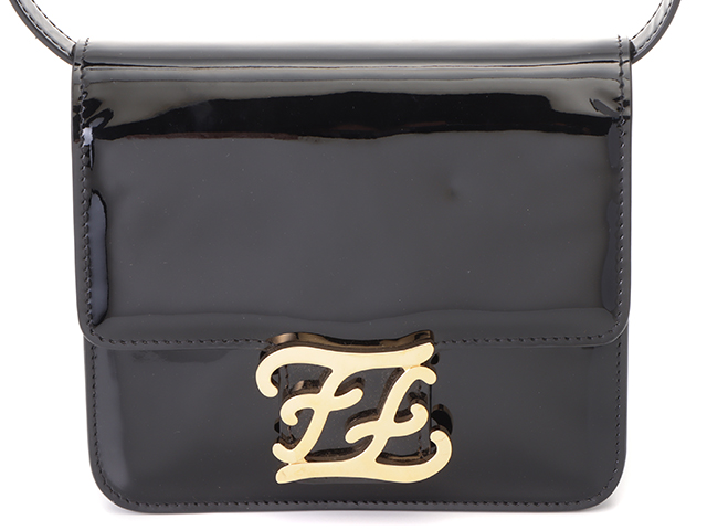 FENDI フェンディ カーリグラフィ ショルダーバッグ ブラック