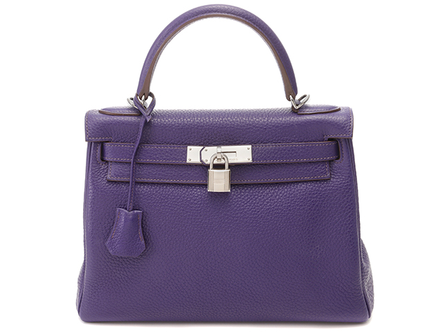 HERMES エルメス ケリー28 ウルトラバイオレット/SV □O刻印