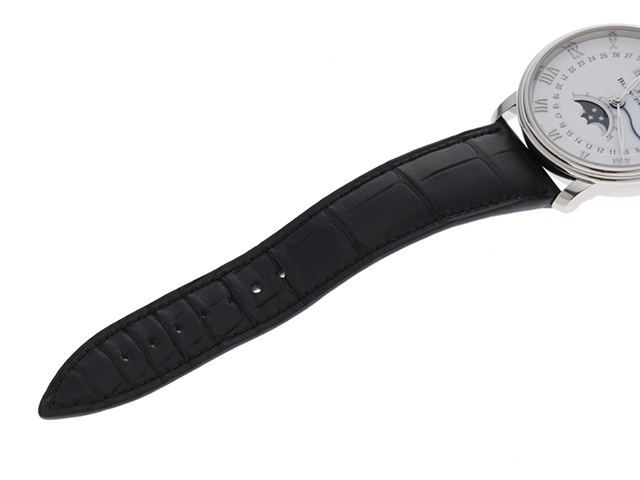 2023日本正規品　BLANCPAIN　ブランパン　時計　ヴィルレ ムーンフェイズ コンプリートカレンダー　6654-1127-55B　自動巻き　SS/カワ　ホワイト文字盤　日常生活防水　男性用 （2146000372926）【200】