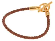 【HERMES】ローズゴールド◇Glenan◇ブレスレット HERMES☆Glenan☆レザーブレスレット グレナン ローズゴールド