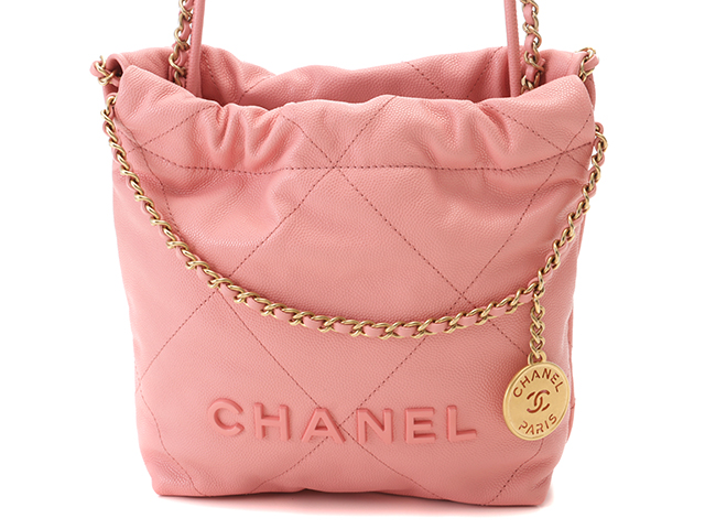 CHANEL シャネル シャネル22ミニハンドバッグ コーラルピンク 