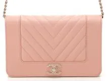 CHANEL シャネル マドモアゼルVステッチチェーンウォレット