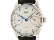 IWC インターナショナルウォッチカンパニー 腕時計 ポルトギーゼ・オートマティック IW500705 ホワイト文字盤 ステンレススティール/アリゲーター 自動巻き 並行品【472】SJ