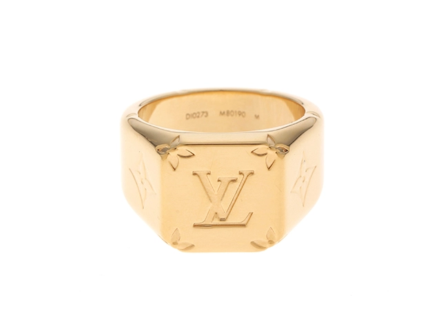 Louis Vuitton　ルイヴィトン　シグネットリング GP　メンズ　＃18.5【471】N
