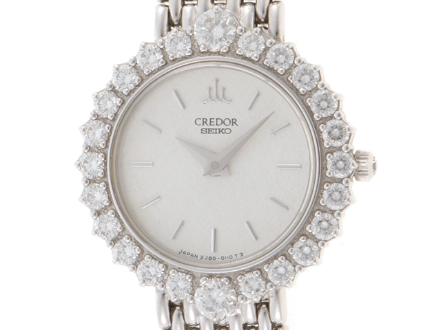 SEIKO セイコー クレドール 腕時計 2J80-0100 K18ホワイト ...