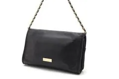 kate spade ケイトスペード リボン チェーンショルダー PXRU2244 ブラック レザー 【460】2146000387982